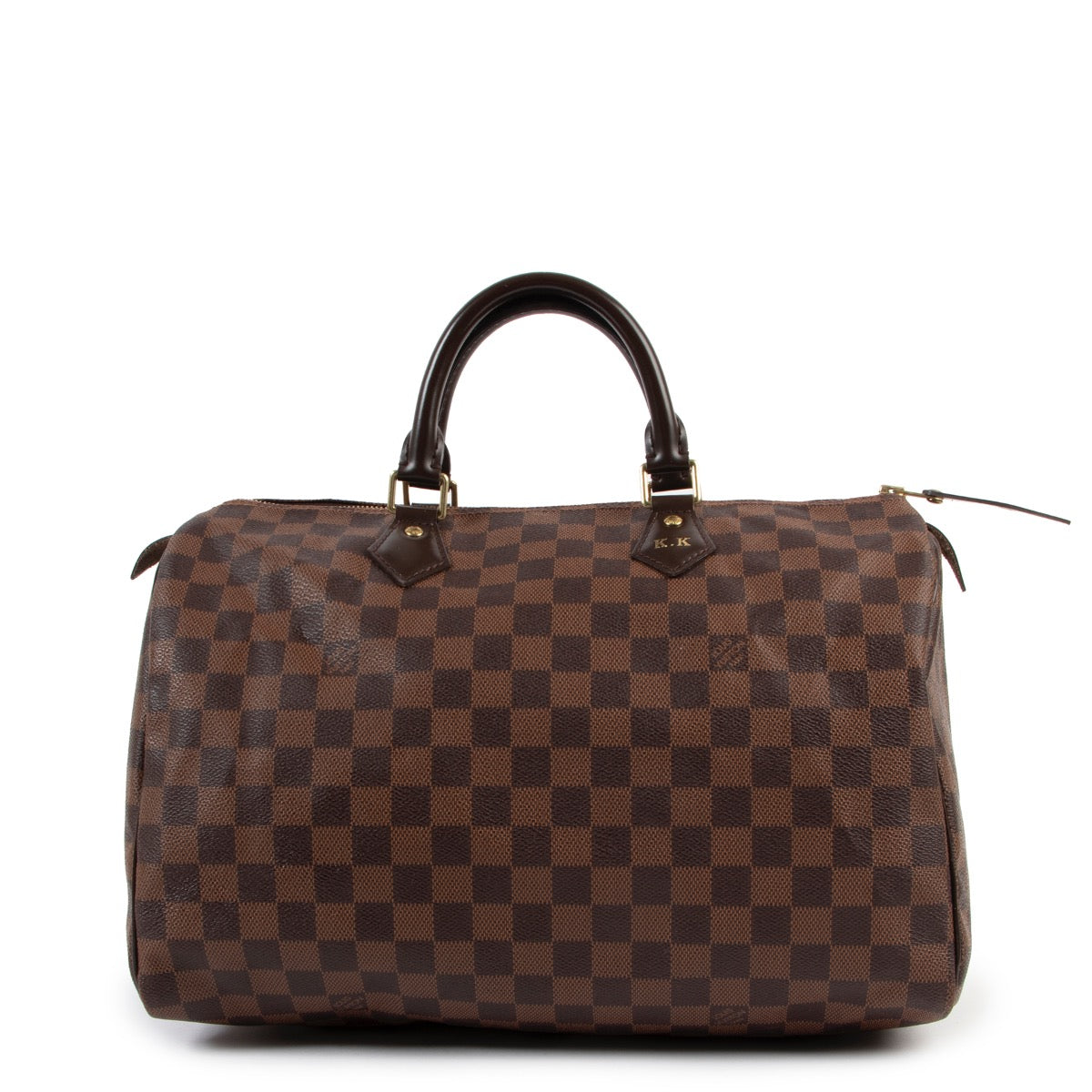 Buy an authentic second hand Louis Vuitton Sac Speedy 35 Damier Ebène at Labellov