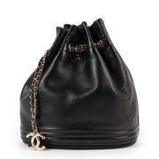 Buy an authentic second hand Chanel Black Leather Bucket Bag at Labellov