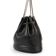Buy an authentic second hand Chanel Black Leather Bucket Bag at Labellov