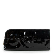 Chanel CC Cruise Line Black Patent Leather Clutch