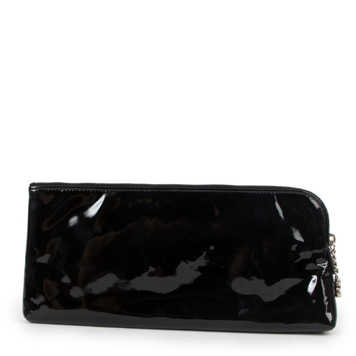 Chanel CC Cruise Line Black Patent Leather Clutch