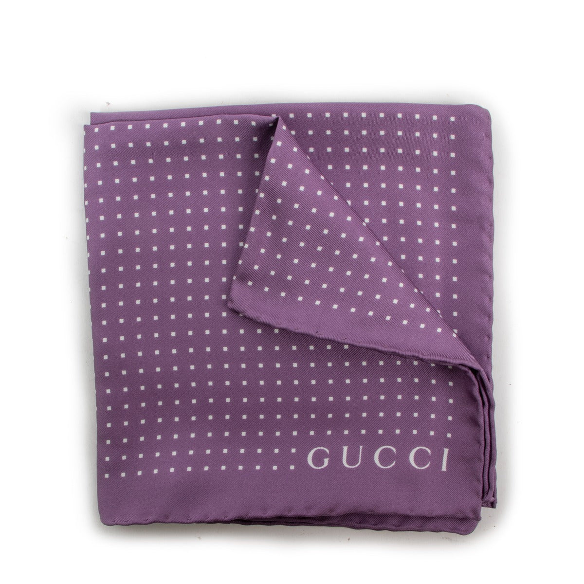 Gucci Purple Dot Silk Scarf