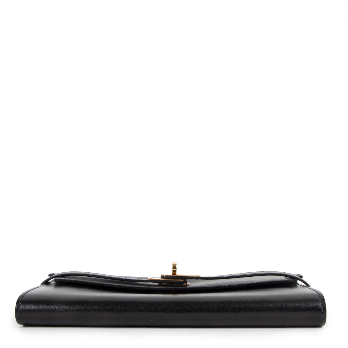 Portefeuille Hermès Kelly Classique Box Noir GHW