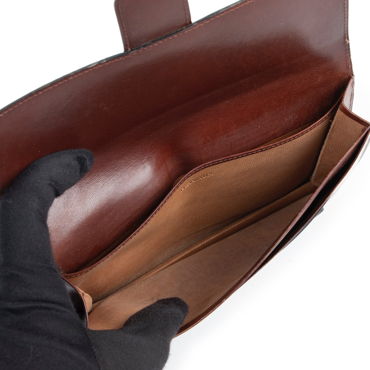 shop and sell authentic vintage Delvaux Brown Escudo Box Leather Long Wallet at Labellov for the best price