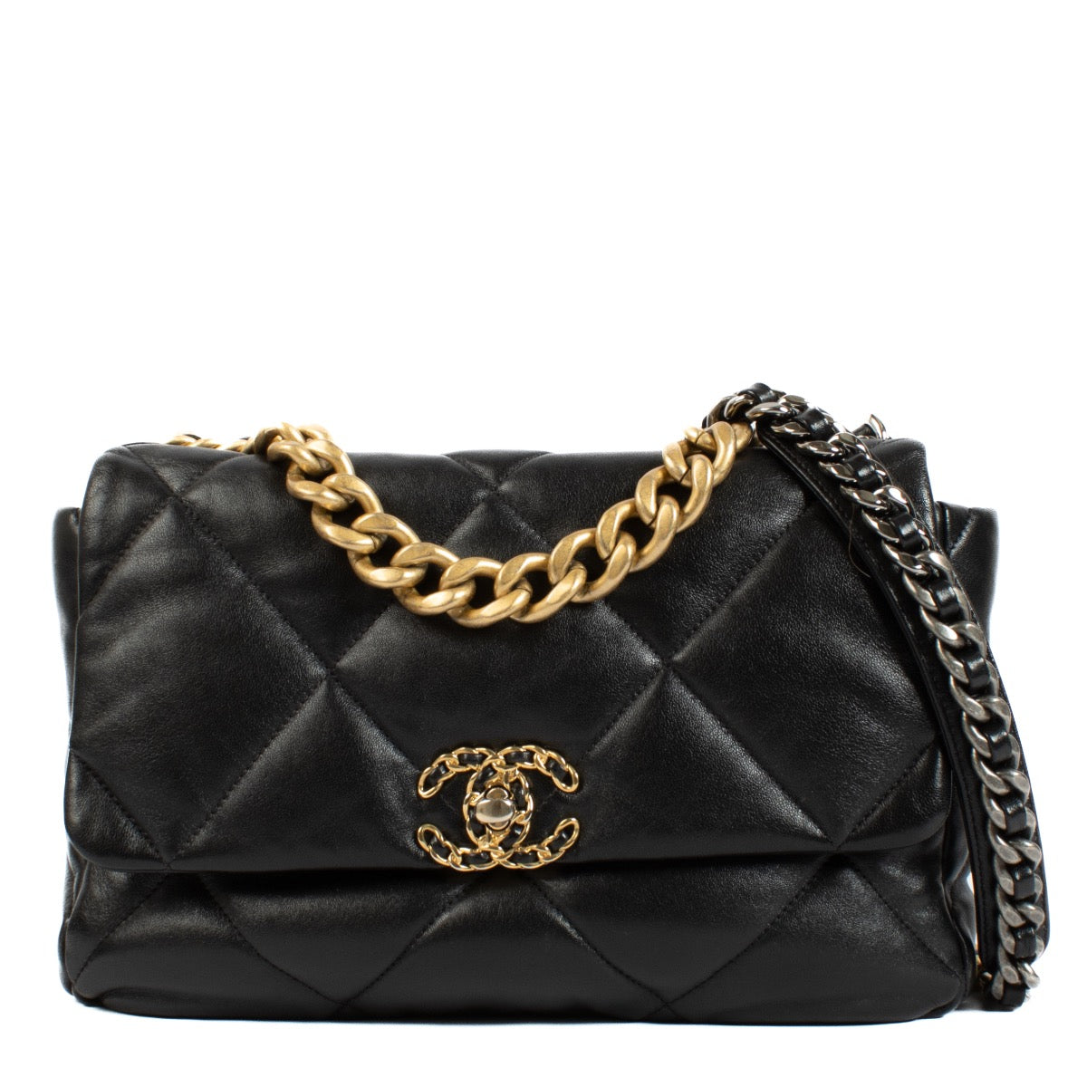Authentic second hand Chanel Black 19 Large Bag on Labellov.com