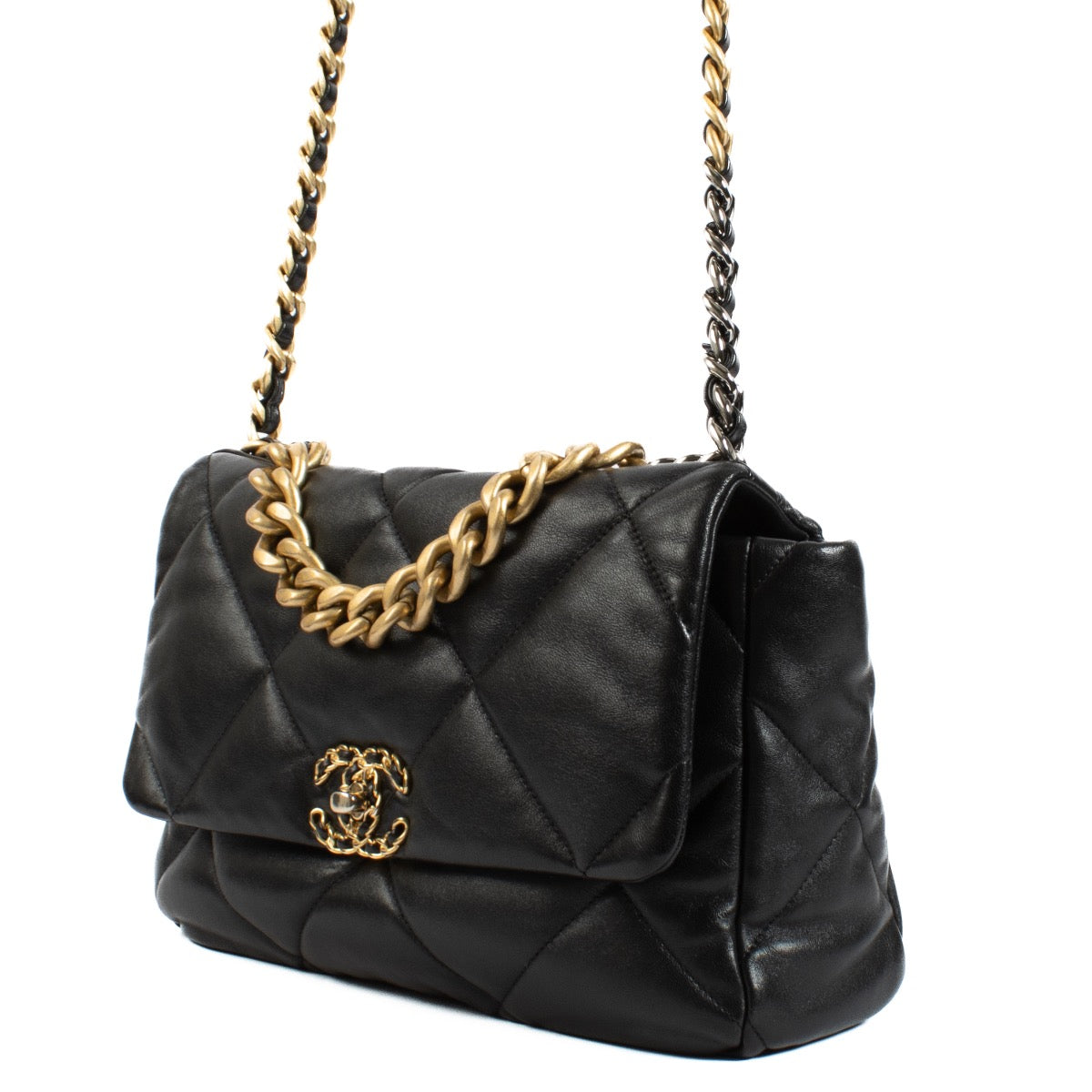 Authentic second hand Chanel Black 19 Large Bag on Labellov.com