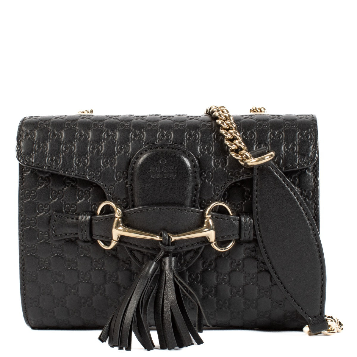 Shop safe online at Labellov in Antwerp, Brussels and Knokke this 100% authentic second hand Gucci Black Microguccissima Emily Crossbody Bag