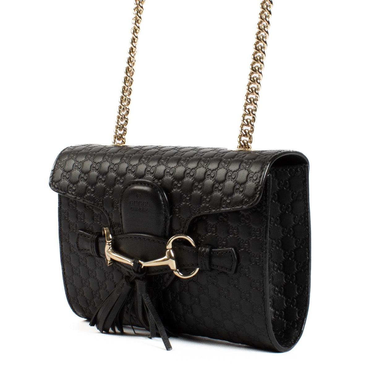Shop safe online at Labellov in Antwerp, Brussels and Knokke this 100% authentic second hand Gucci Black Microguccissima Emily Crossbody Bag