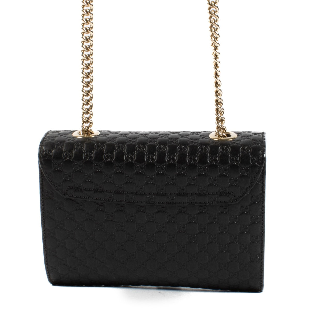 Shop safe online at Labellov in Antwerp, Brussels and Knokke this 100% authentic second hand Gucci Black Microguccissima Emily Crossbody Bag