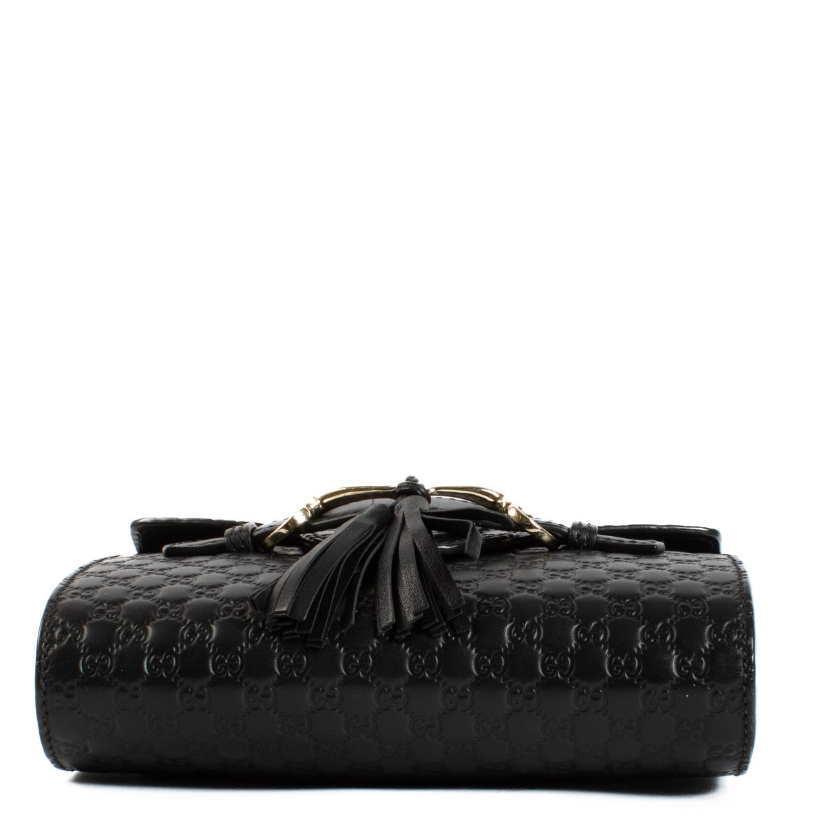 Shop safe online at Labellov in Antwerp, Brussels and Knokke this 100% authentic second hand Gucci Black Microguccissima Emily Crossbody Bag