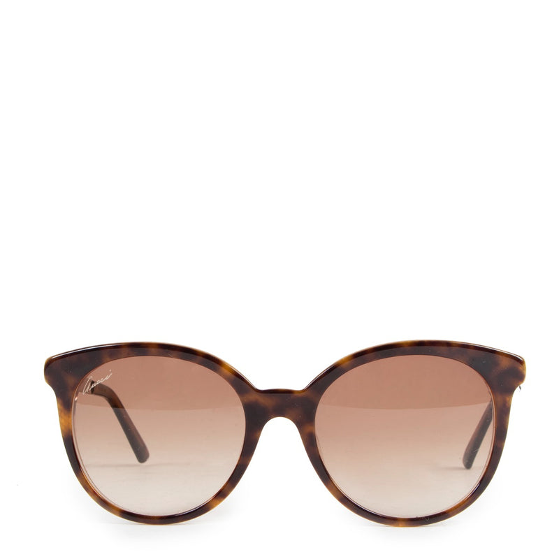 Gucci Tortoise Acetate GG-logo Sunglasses