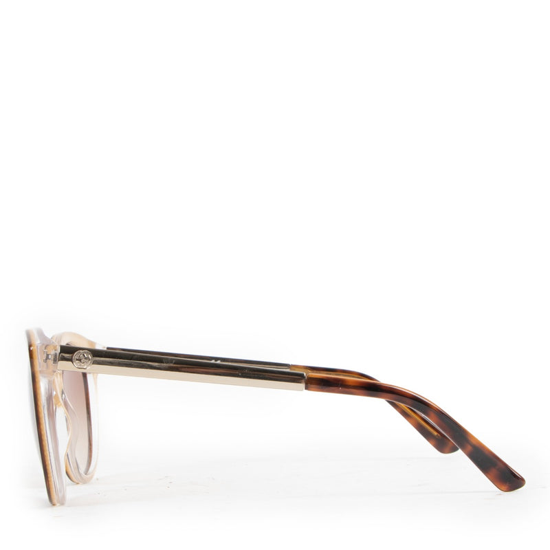 Gucci Tortoise Acetate GG-logo Sunglasses