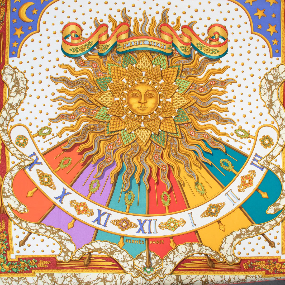Buy an authentic second hand Hermès Carré Carpe Diem Scarf at Labellov