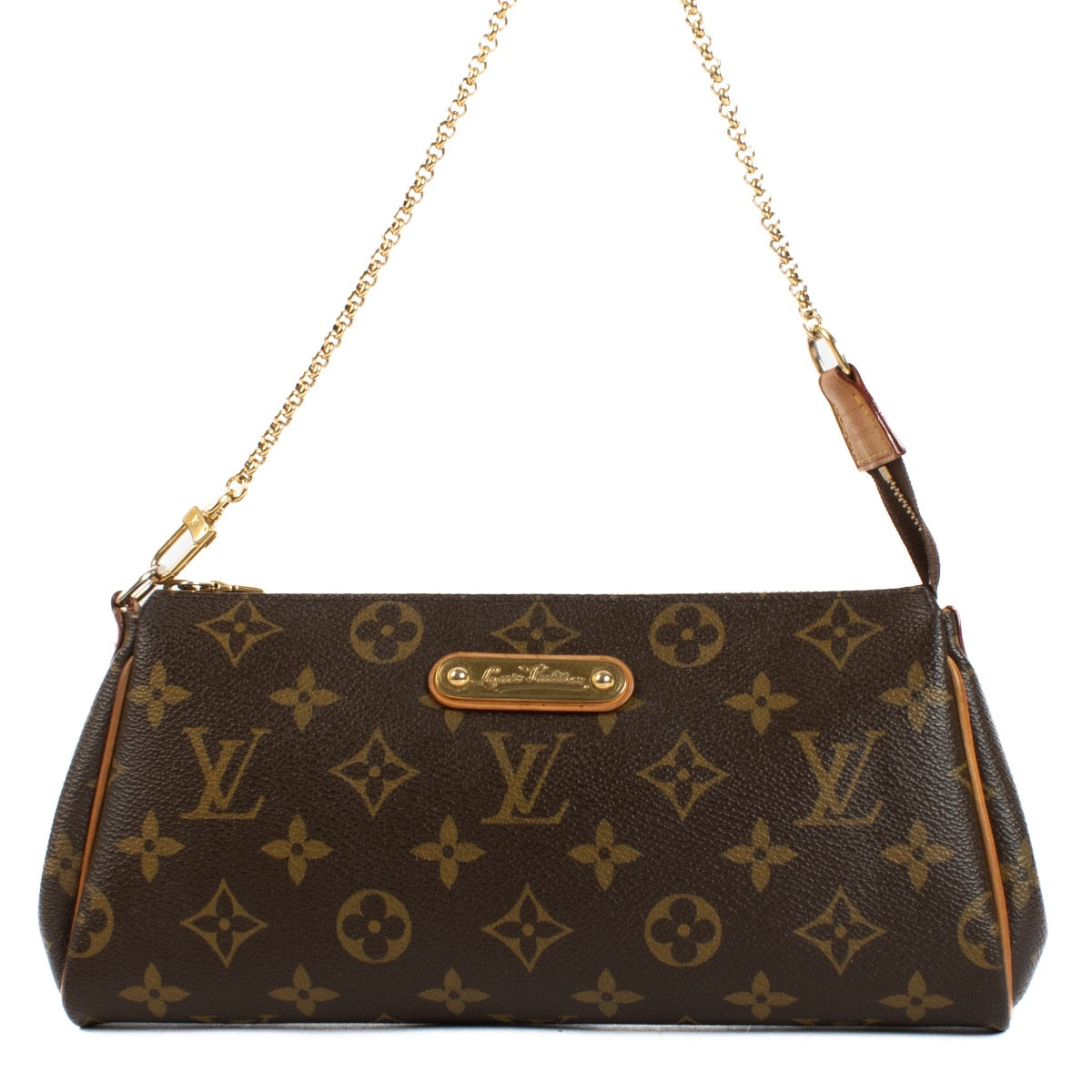 Shop safe online at Labellov in Antwerp, Brussels and Knokke this 100% authentic second hand Louis Vuitton Monogram Eva Pochette Clutch