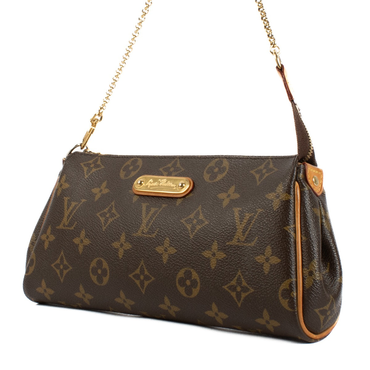 Shop safe online at Labellov in Antwerp, Brussels and Knokke this 100% authentic second hand Louis Vuitton Monogram Eva Pochette Clutch