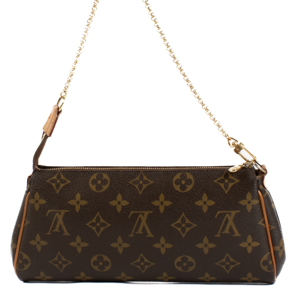 Shop safe online at Labellov in Antwerp, Brussels and Knokke this 100% authentic second hand Louis Vuitton Monogram Eva Pochette Clutch