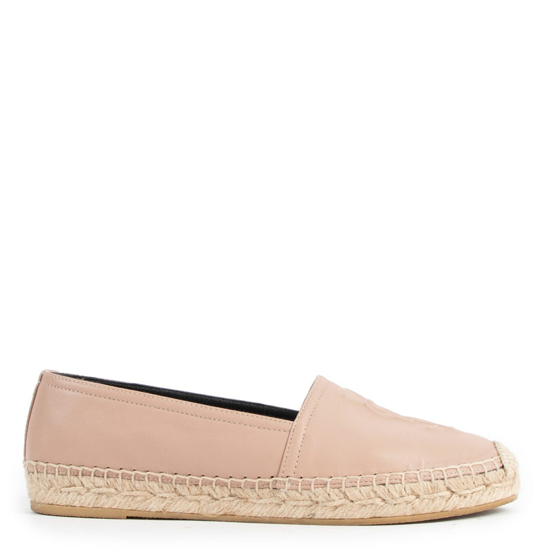 Saint Laurent Nude Monogram Lambskin Espadrilles