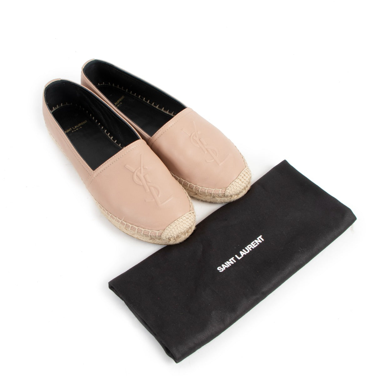 Saint Laurent Nude Monogram Lambskin Espadrilles