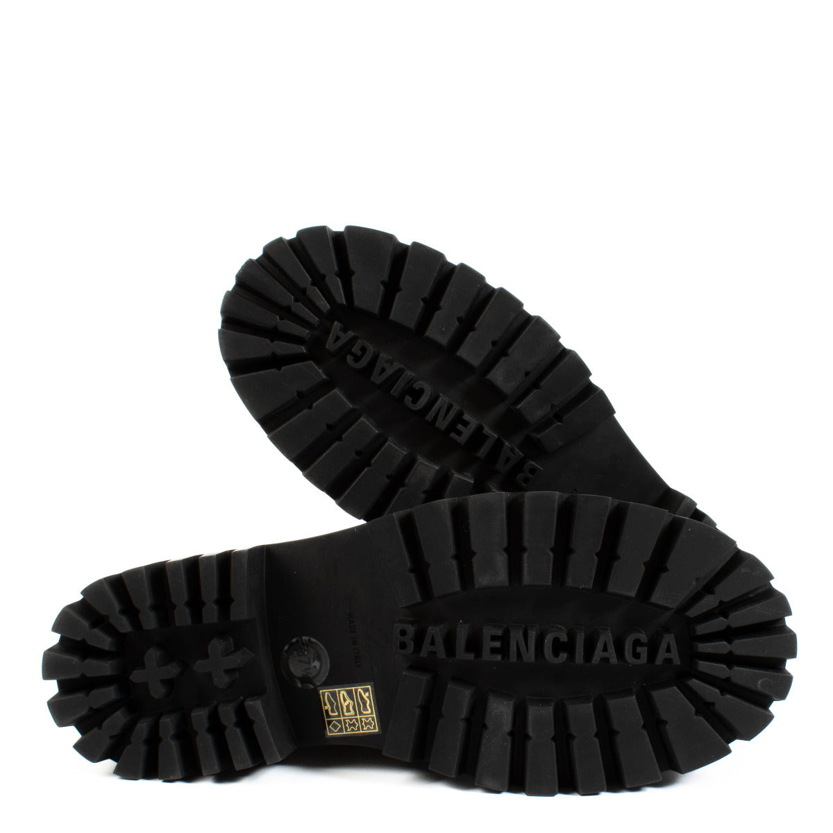Bottes Balenciaga noires Strike en relief croco