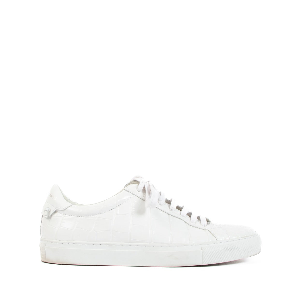 Givenchy Urban Street White Croc-Embossed Sneakers