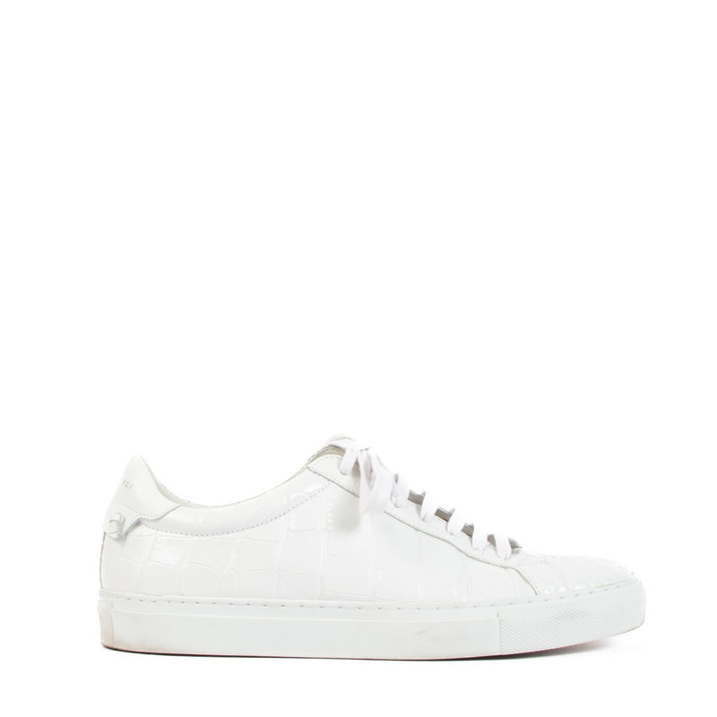 Givenchy Urban Street White Croc-Embossed Sneakers