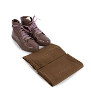 Gucci Rose Patent Leather High Top Sneakers