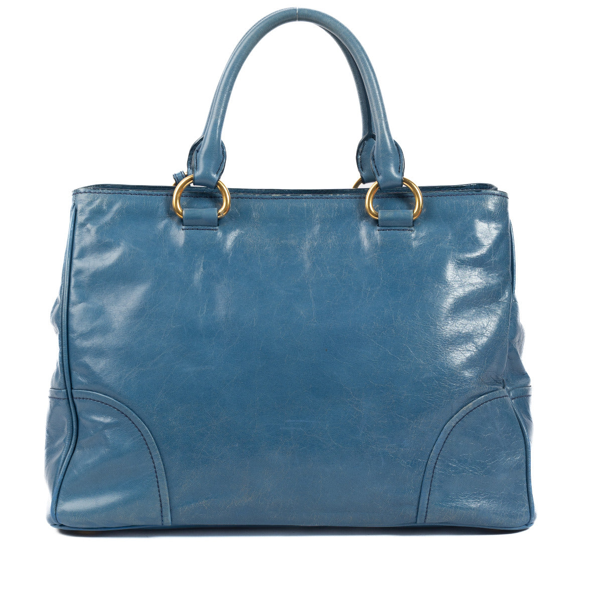 Sac bandoulière en cuir sarcelle Miu Miu