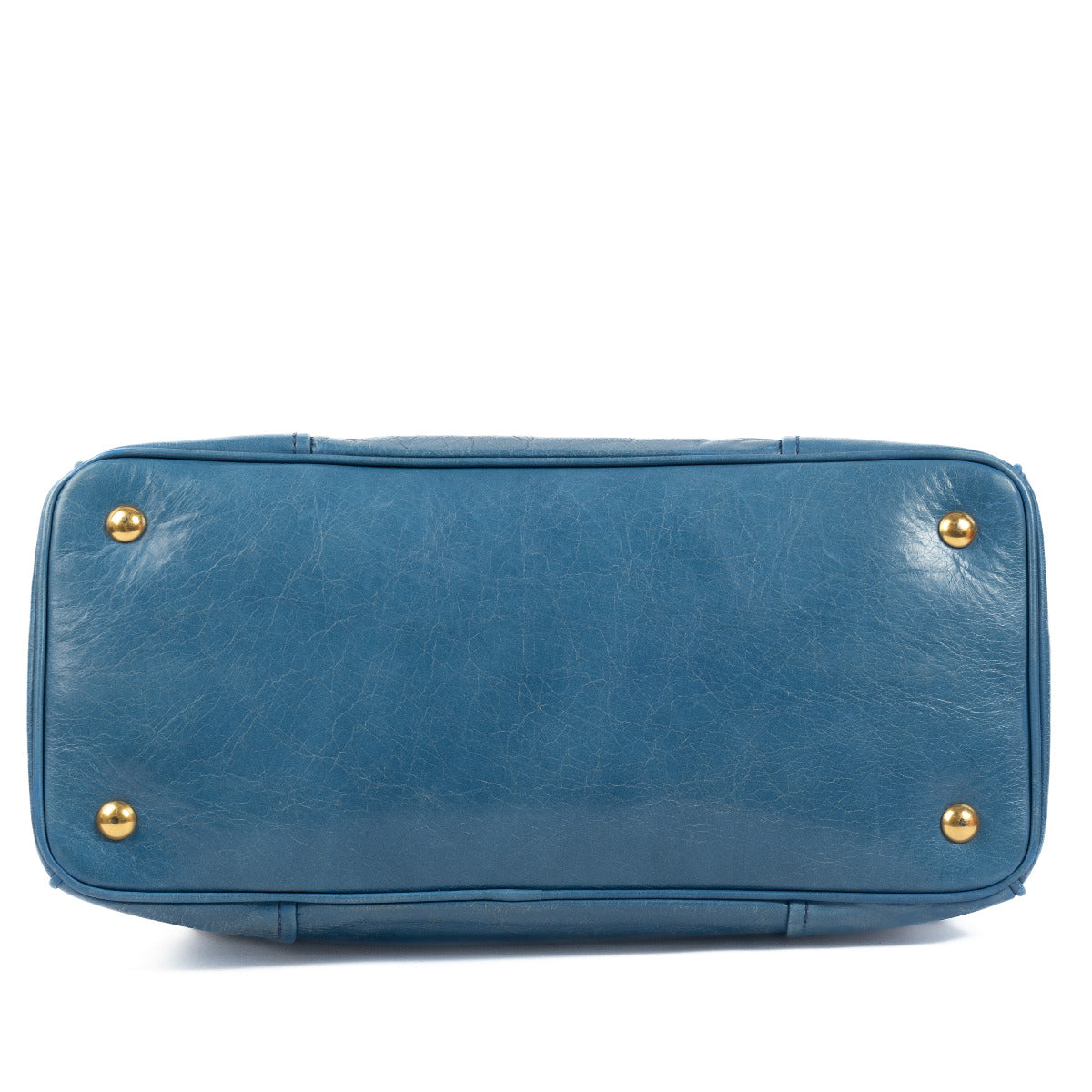 Sac bandoulière en cuir sarcelle Miu Miu