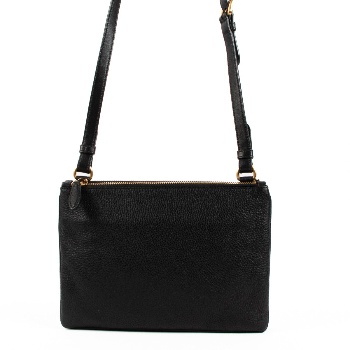 Prada Zwarte Vitello Daino Crossbodytas
