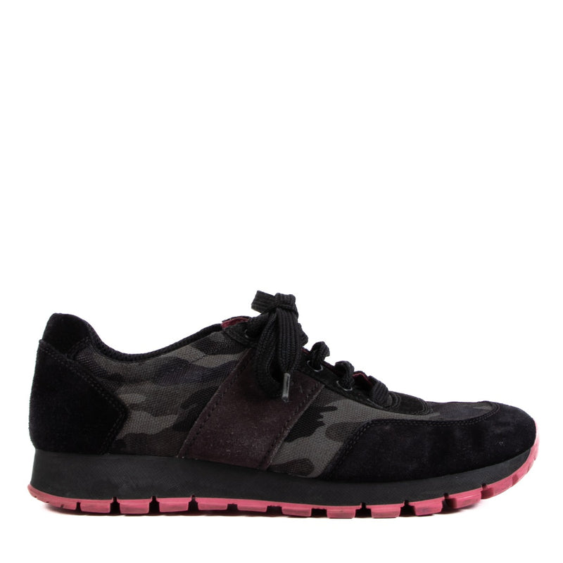 Prada Camouflage Black/Pink Sneakers