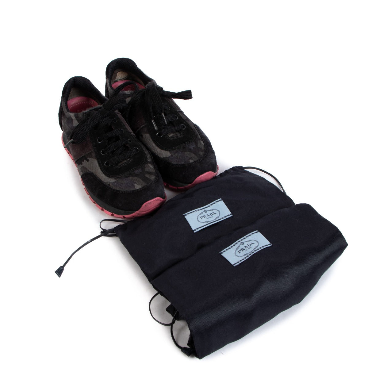 Prada Camouflage Black/Pink Sneakers