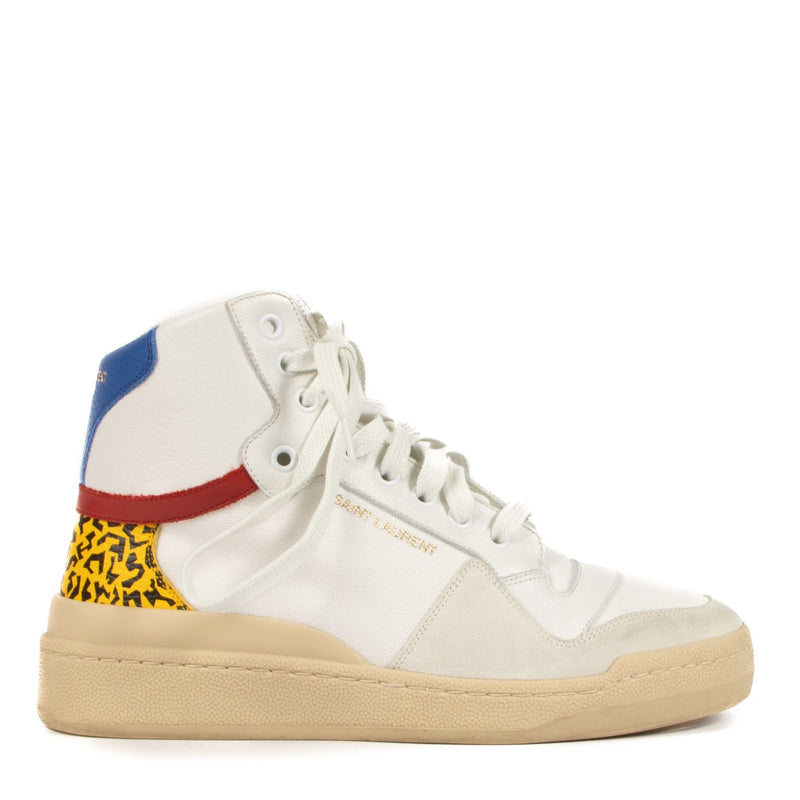 Shop safe online at Labellov in Antwerp, Brussels and Knokke this 100% authentic second hand Saint Laurent Multicolor SL-24 High-top Sneakers - Size 38,5