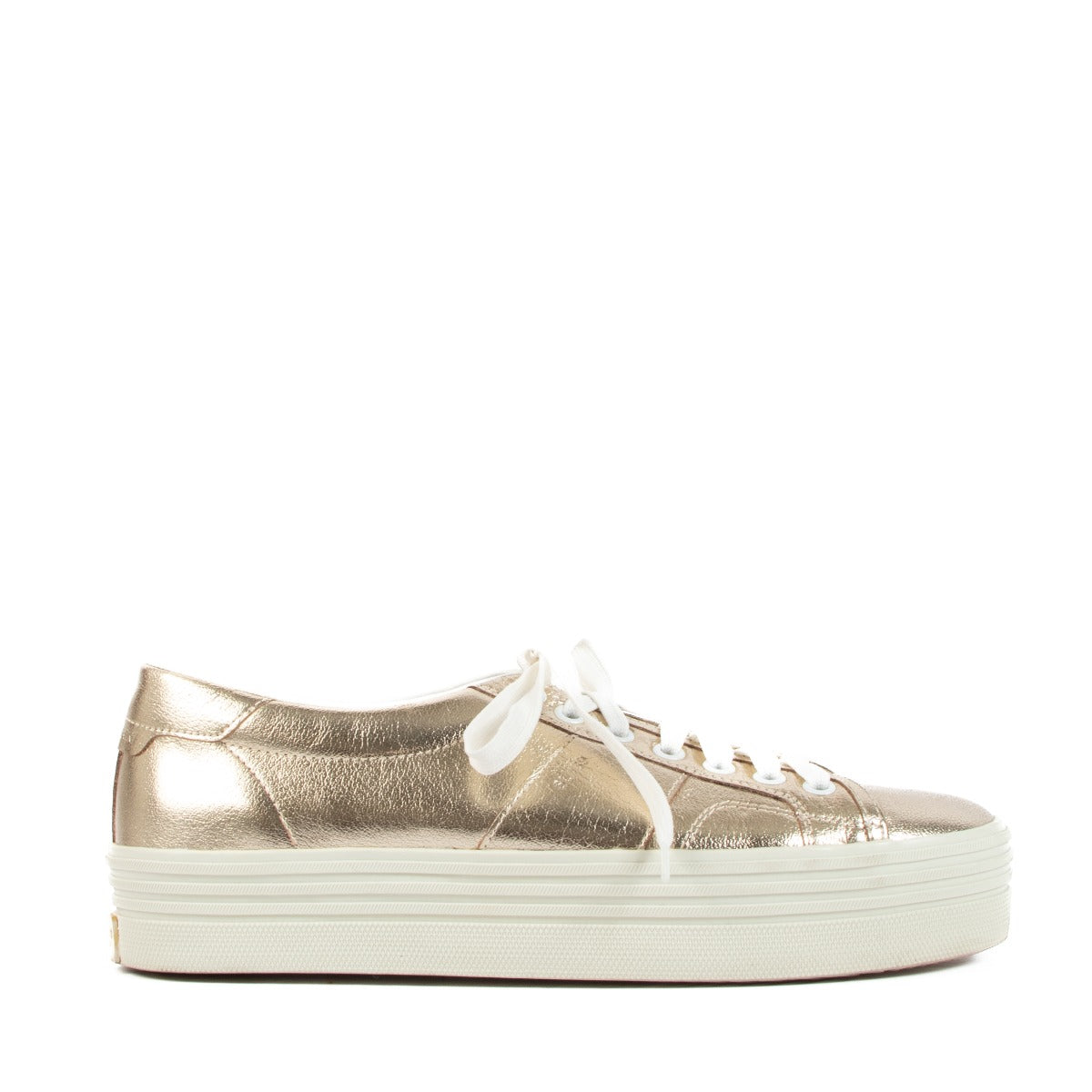 Saint Laurent Court Platform Gold Leather Sneakers