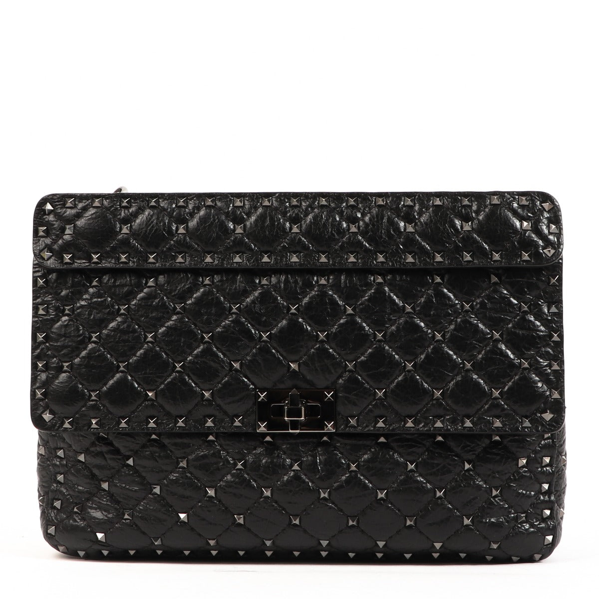 Valentino Garavani Large Rockstud Spike Aged Calfskin