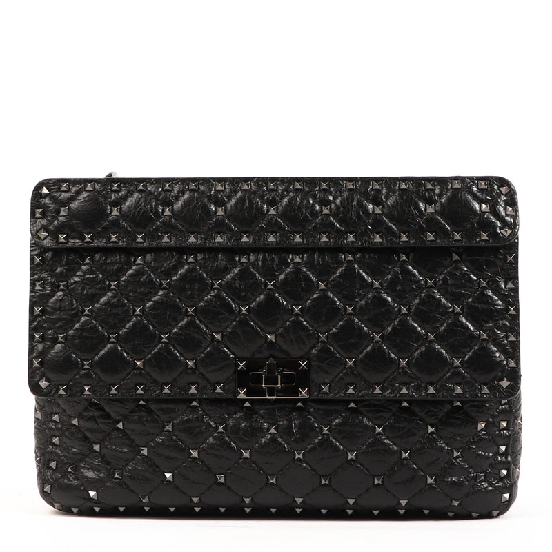 Valentino Garavani Large Rockstud Spike Aged Calfskin