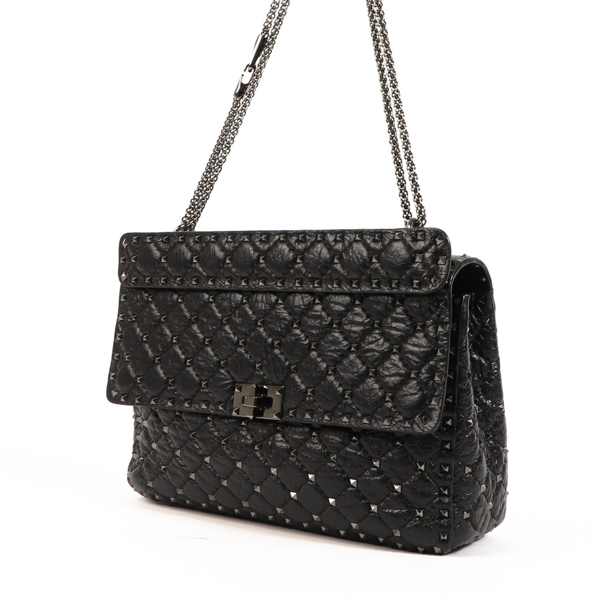 Valentino Garavani Large Rockstud Spike Aged Calfskin