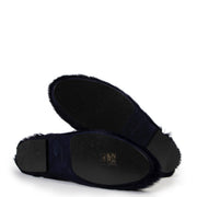 Buy an authentic pair of second hand Jil Sander Navy Blue Fur Slippers Size 40 at Labellov