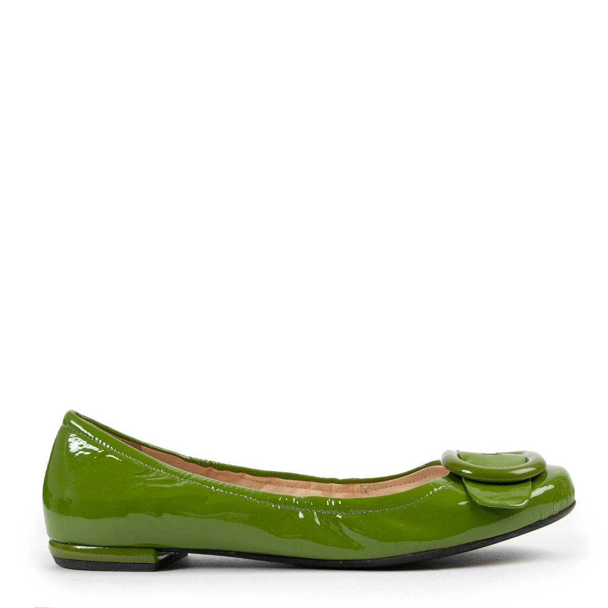 Prada Green Patent Ballerina's
