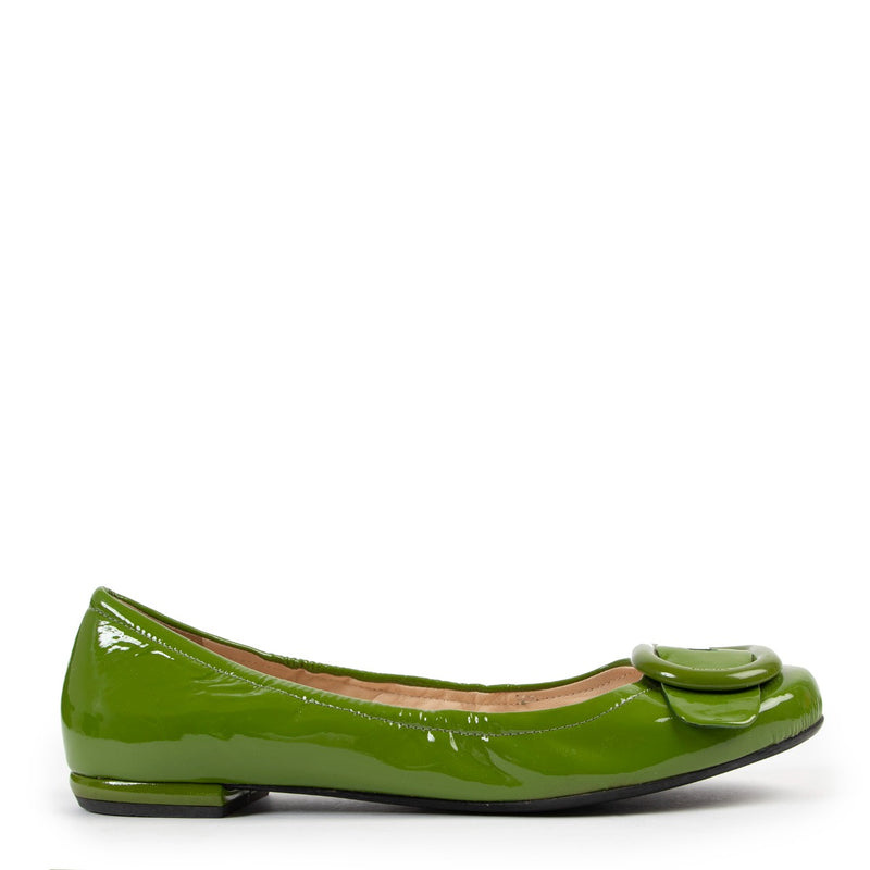Prada Green Patent Ballerina's