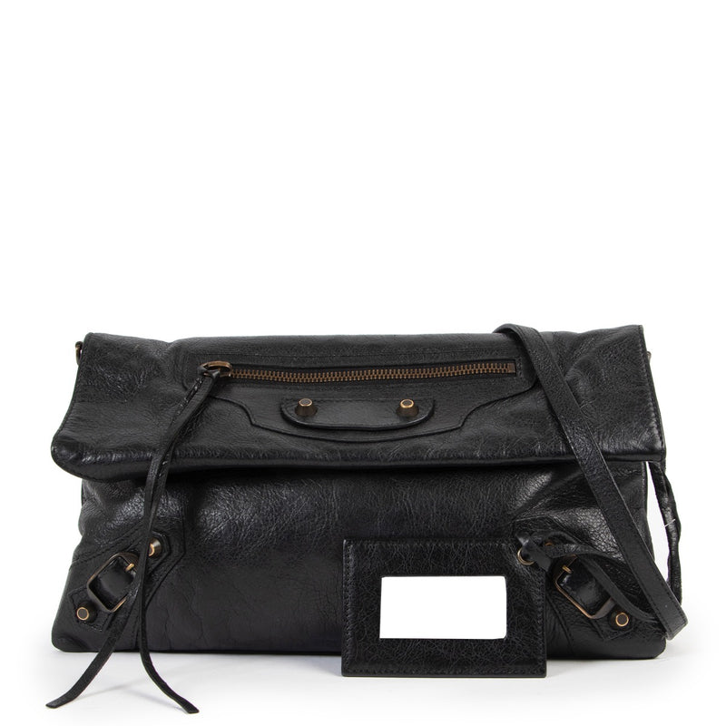 Buy an authentic second hand Balenciaga Envelope Black Clutch at Labellov