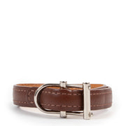 Delvaux Brown Leather Bracelet Buy this must-have here safely!