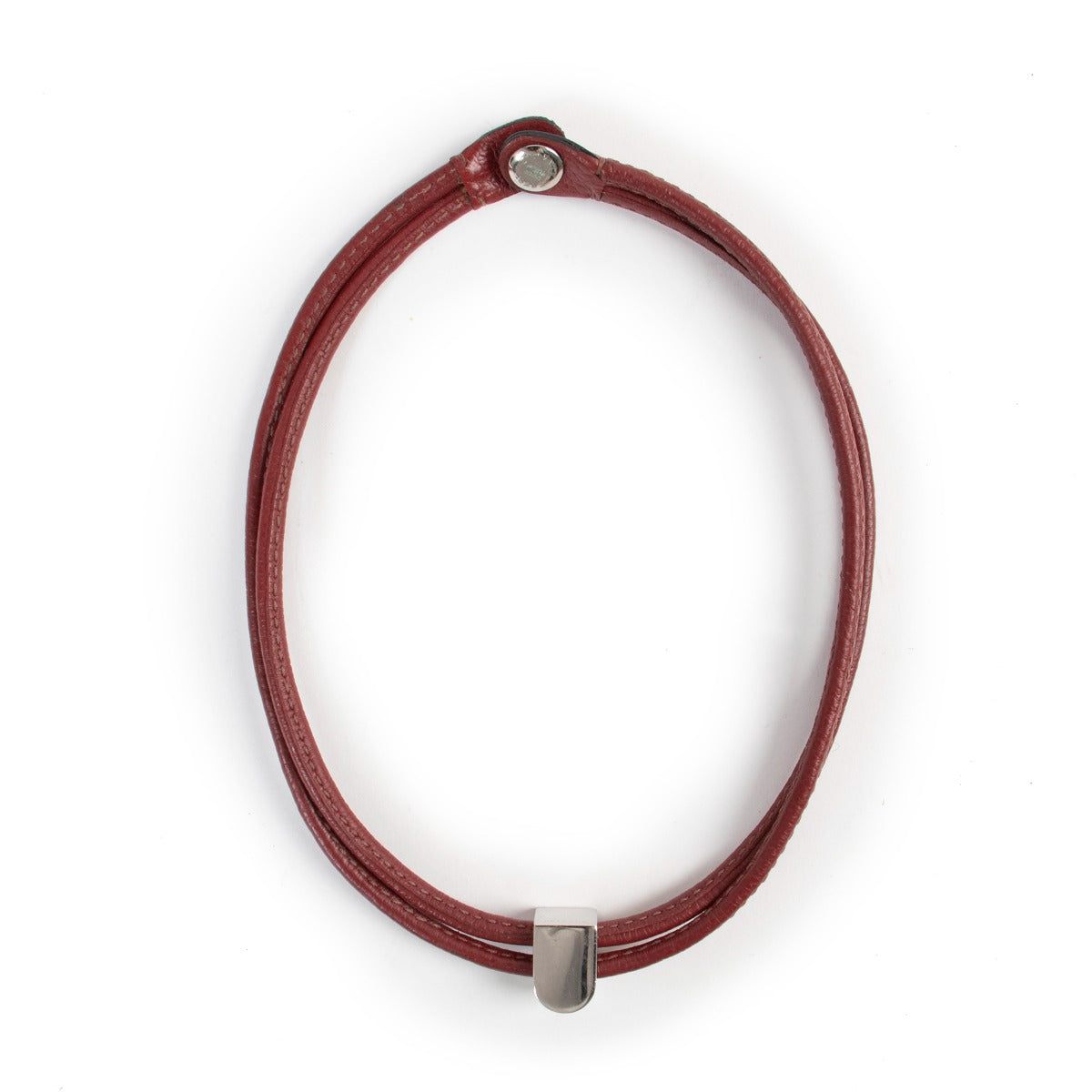 Shop safe online Delvaux necklace, Delvaux necklace in good condition, Burgundy Delvaux necklace in good condition.