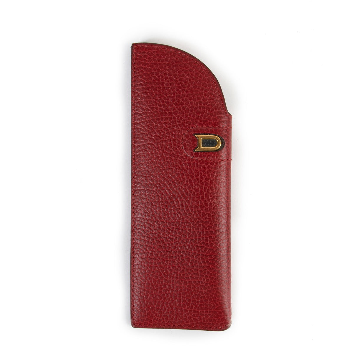 Delvaux Red Burgundy Leather Glasses Case Pen Case Buy this gorgeous designer piece here safely!