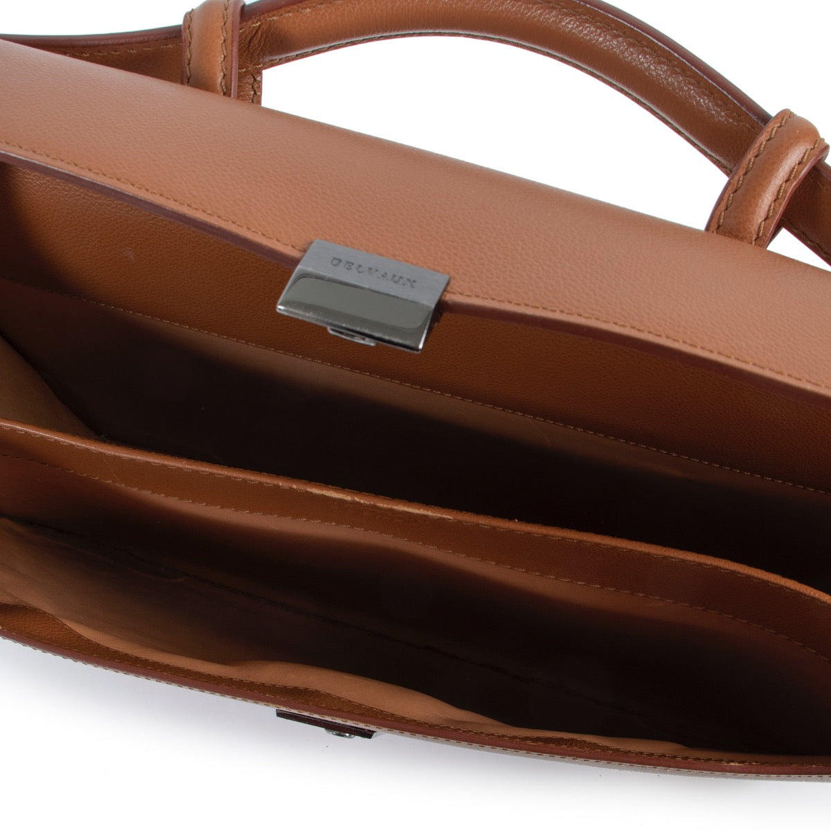 Delvaux Cognac Meesage Leren Aktetas