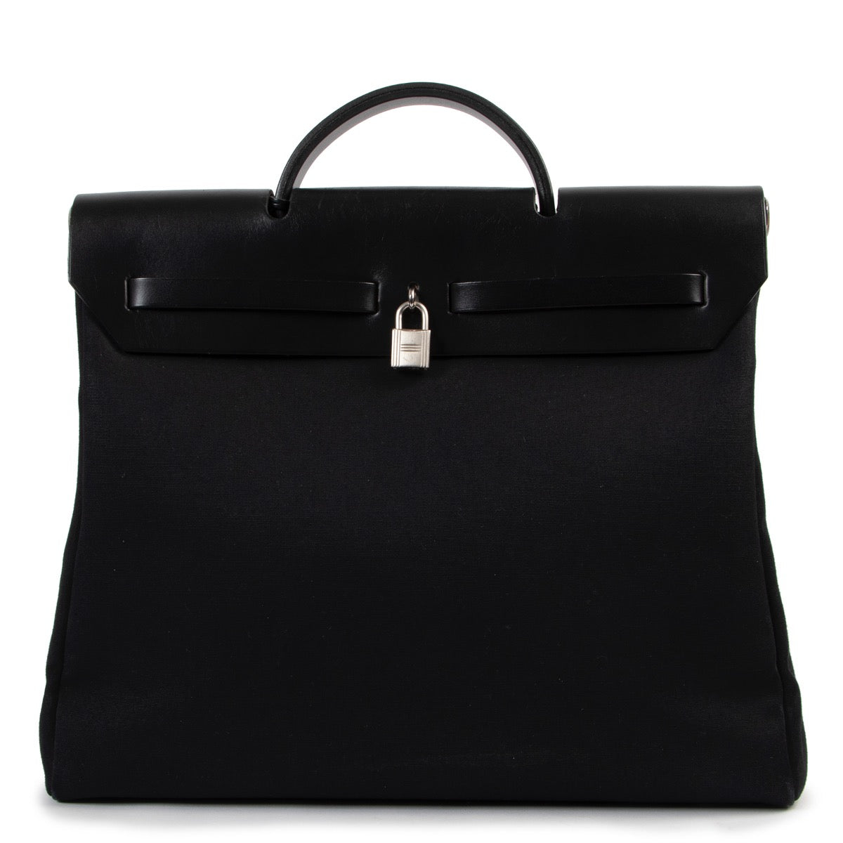 Buy an authentic second hand Hermès Black Herbag 2-in-1 Top Handle at Labellov