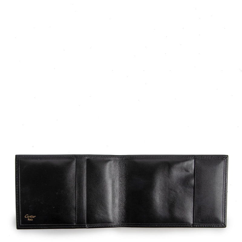 Shop safe online Cartier wallet, Black Cartier wallet in very good condition, Beautiful preloved Cartier wallet.