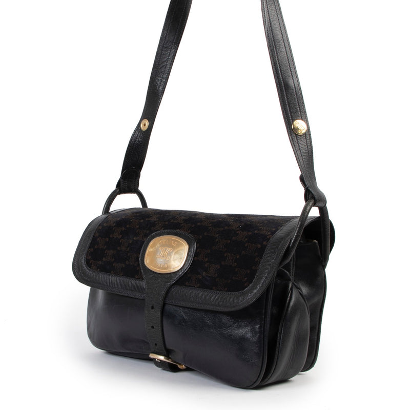 Buy an authentic second hand Celine Triomphe Canvas Shoulder Bag at Labellov
