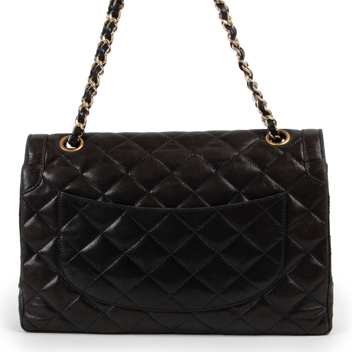 Buy an authentic second Chanel Vintage Brown Medium Classic Flap Bag at Labellov