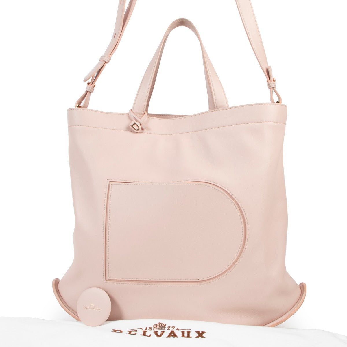 Delvaux Soft Pink Pin Cabas Tote Bag