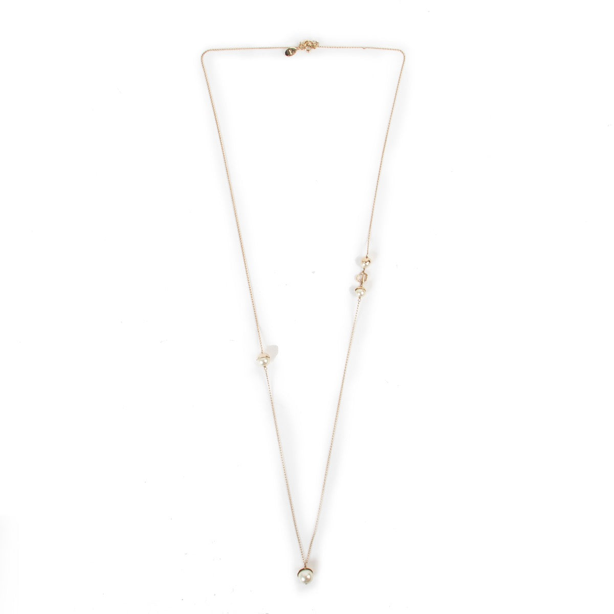Shop safe online at Labellov 100% authentic second hand Christian Dior Faux Pearl Gold Tone Necklace
